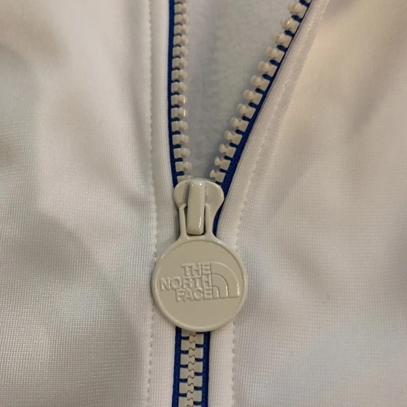 The North Face Full Zip Hooded White Jacket Pockets Mens Size S Red Logo Japan - Picture 8 of 12